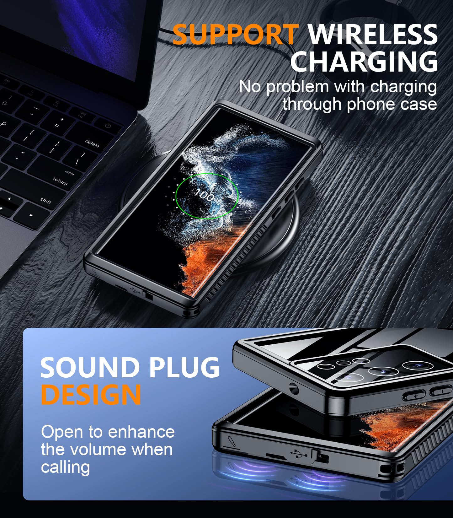 Foto 7 pulgar | Funda Impermeable Temdan Con Lente Y Pantalla Para Samsung S22 Ultra - Venta Internacional.