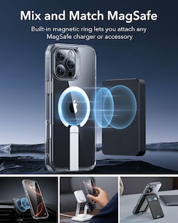 Foto 6 | Funda De Teléfono Esr Boost Series Con Soporte Para Iphone 16 Pro Max Clear - Venta Internacional.