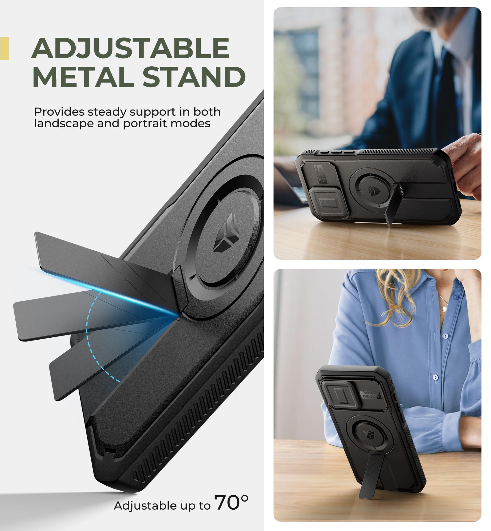 Foto 6 pulgar | Funda Dexnor Para Iphone 15 Pro Max Con Cámara Deslizante Negra - Venta Internacional.