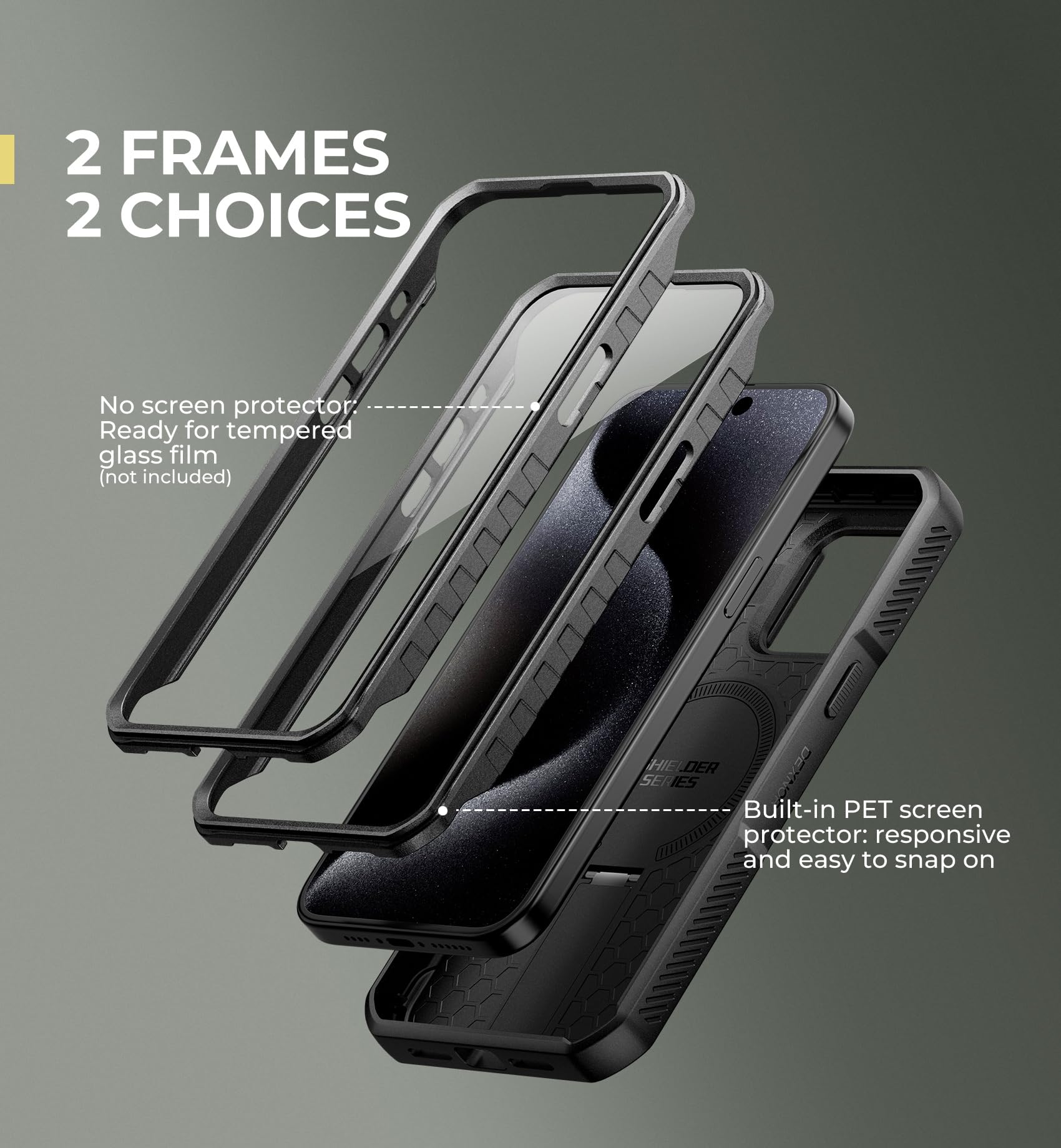 Foto 7 pulgar | Funda Dexnor Para Iphone 15 Pro Max Con Cámara Deslizante Negra - Venta Internacional.