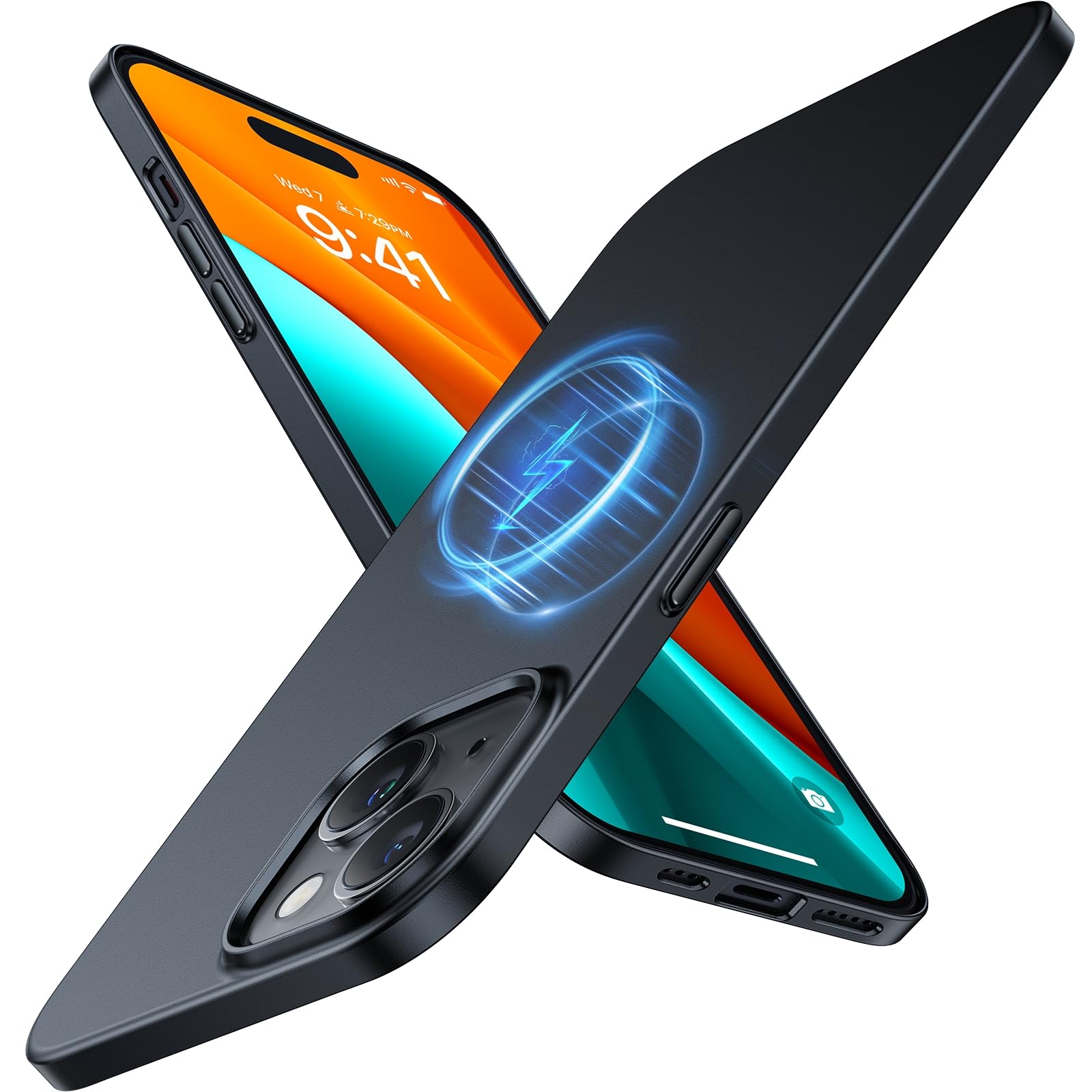 Foto 1 | Funda De Teléfono Torras Magnetic Slim Fit Para Iphone 15 Negra - Venta Internacional.