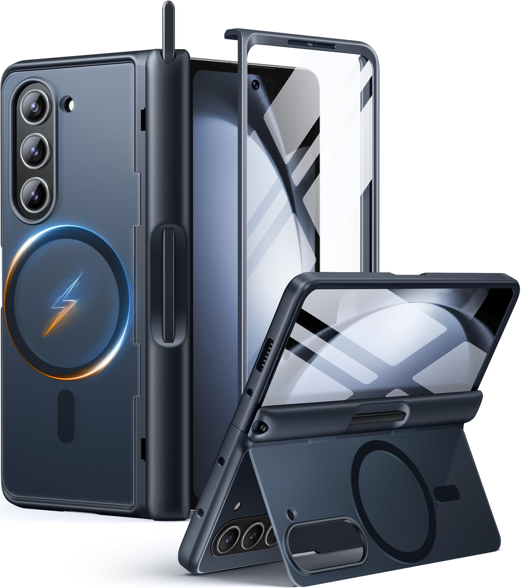 Foto 2 pulgar | Funda De Teléfono Mobosi Para Samsung Galaxy Z Fold 5 Con Soporte Para Bolígrafos - Venta Internacional.