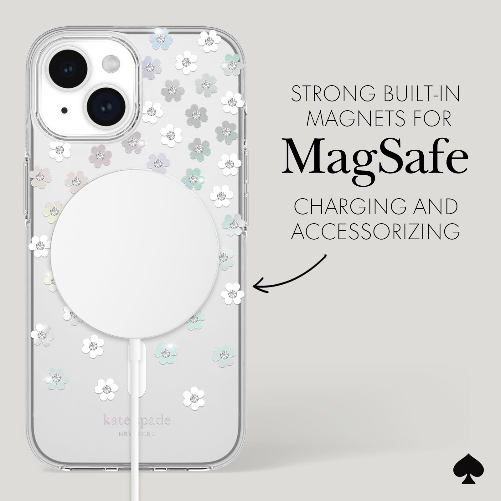 Foto 5 | Funda De Teléfono Kate Spade New York Scattered Flowers Para Iphone 15/14/13 - Venta Internacional.