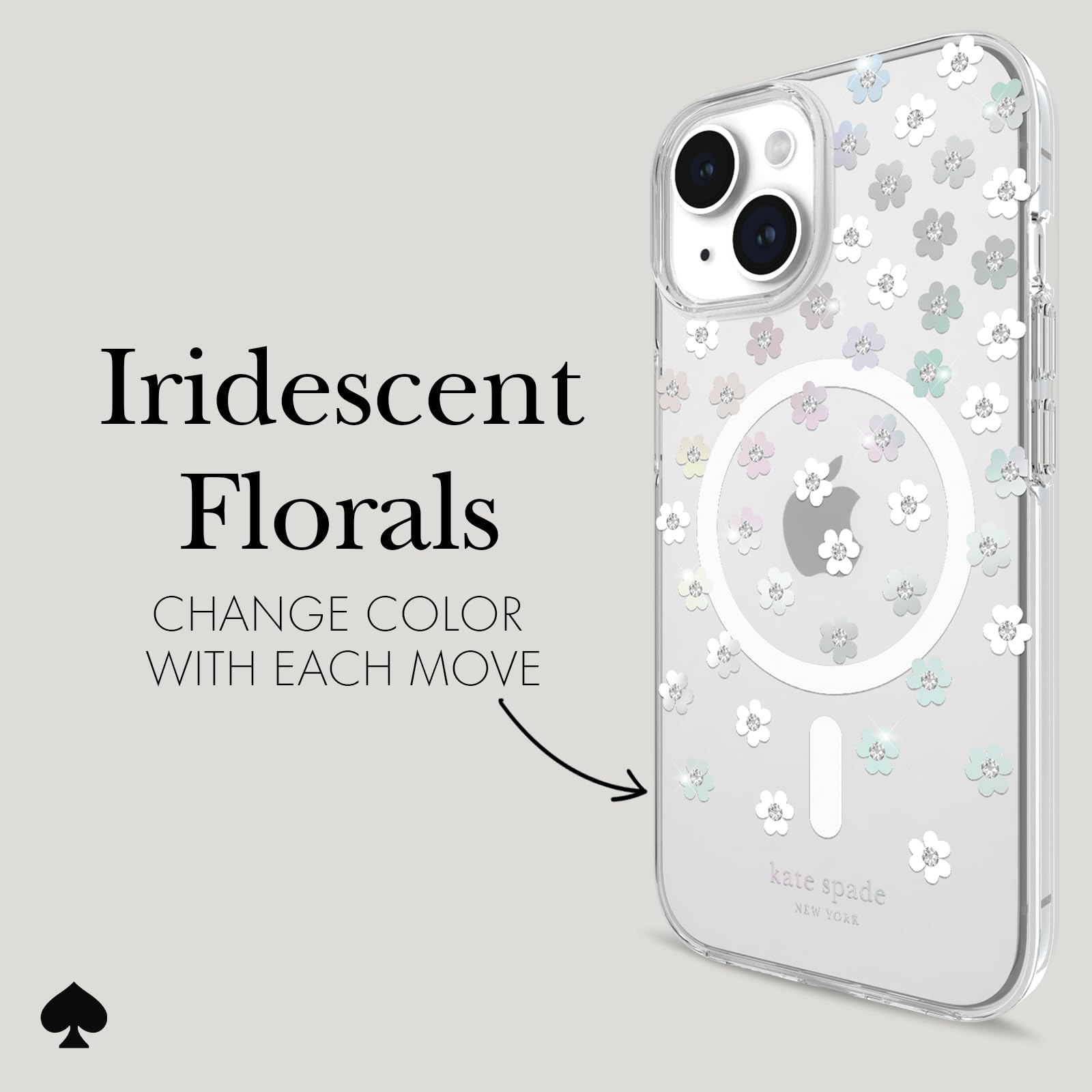 Foto 7 pulgar | Funda De Teléfono Kate Spade New York Scattered Flowers Para Iphone 15/14/13 - Venta Internacional.