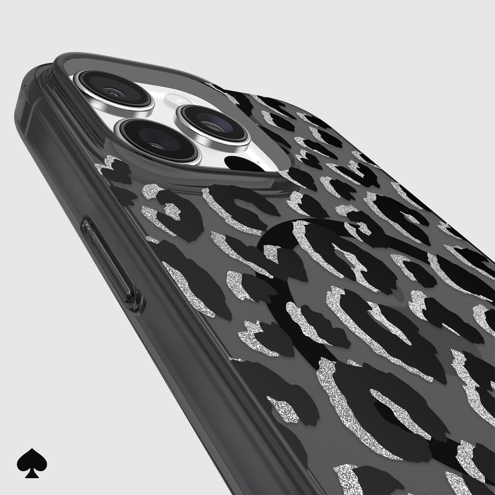 Foto 8 pulgar | Funda De Teléfono Kate Spade New York City Leopard Black Para Iphone 16 Pro Max - Venta Internacional.