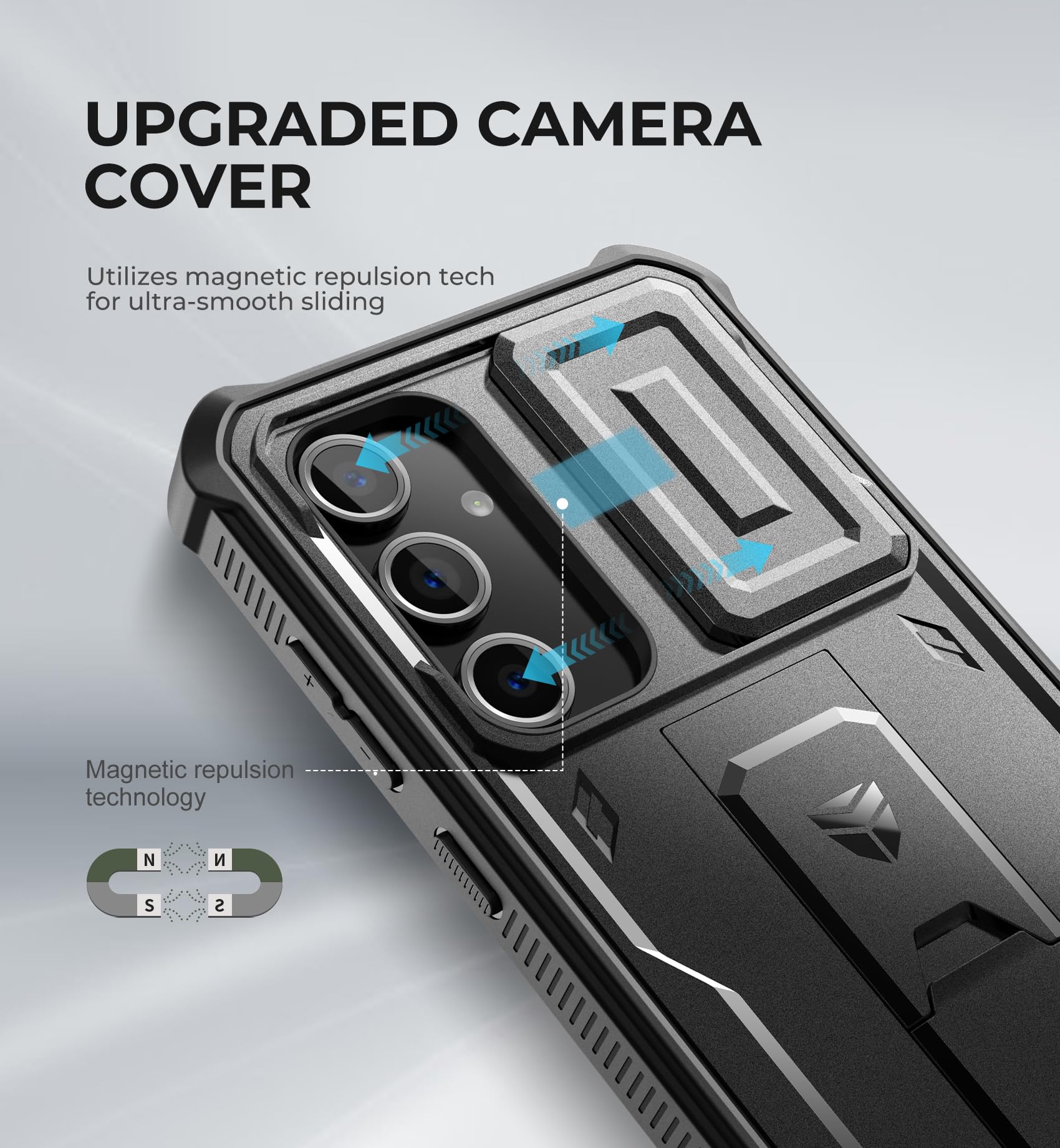 Foto 4 pulgar | Funda Dexnor Para Samsung Galaxy S24 Fe Con Funda De Cámara Negra - Venta Internacional.