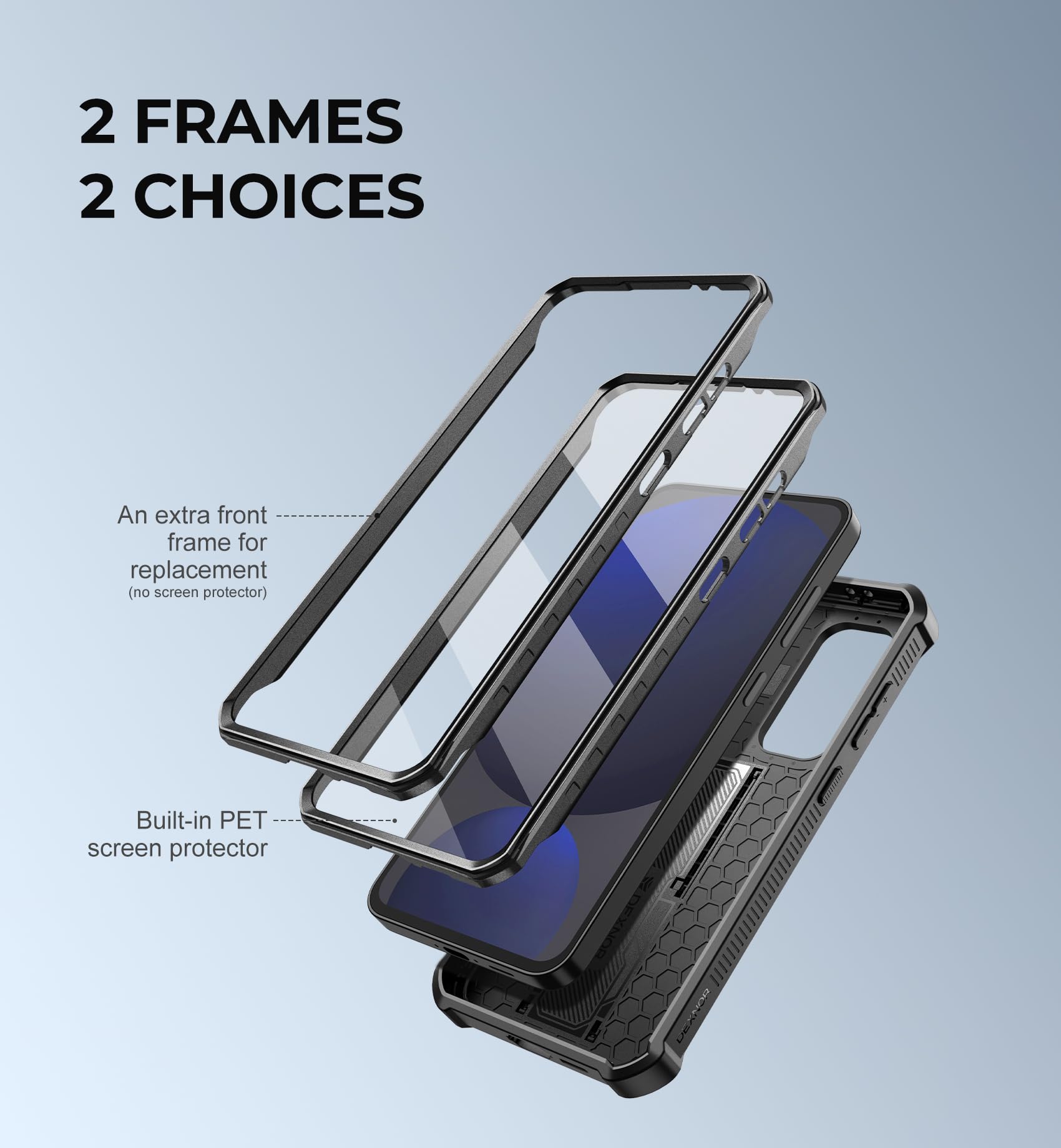 Foto 6 pulgar | Funda Dexnor Para Samsung Galaxy S24 Fe Con Funda De Cámara Negra - Venta Internacional.
