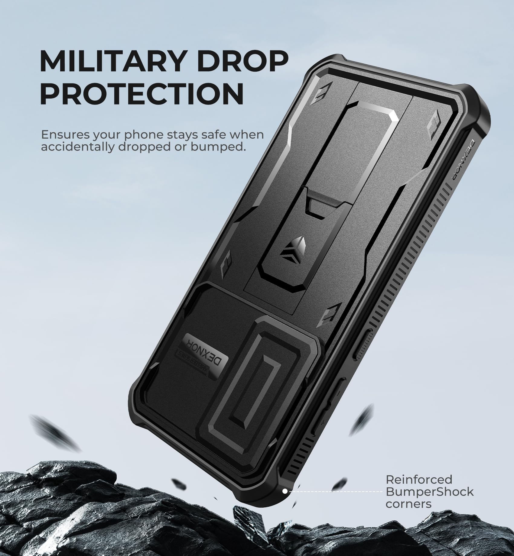 Foto 7 pulgar | Funda Dexnor Para Samsung Galaxy S24 Fe Con Funda De Cámara Negra - Venta Internacional.