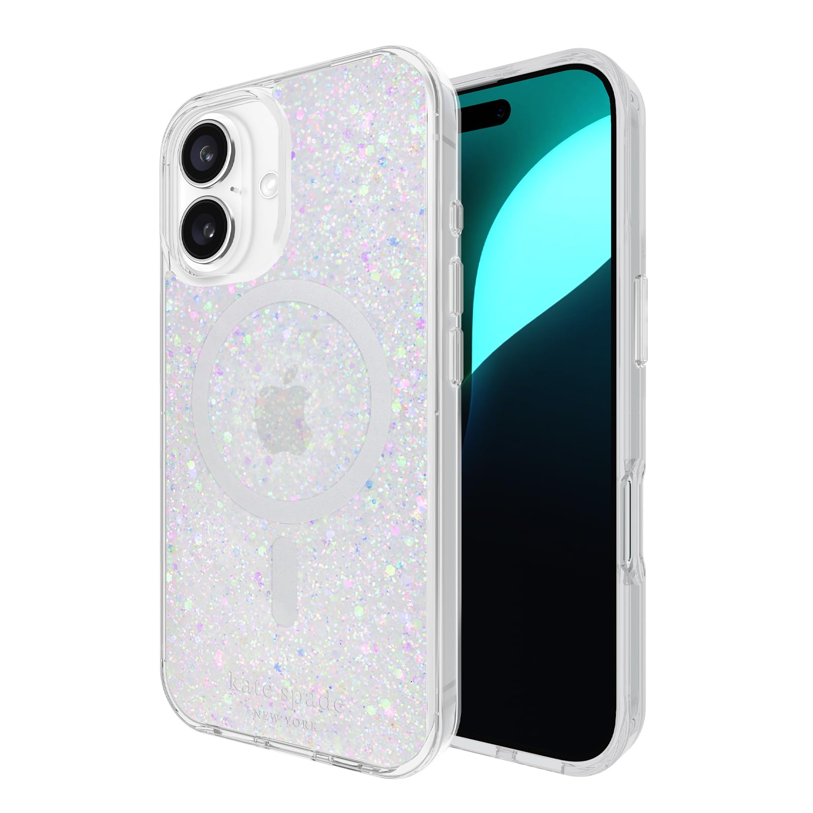 Funda De Teléfono Kate Spade New York Para Iphone 16, Con Purpurina Gruesa - Venta Internacional.