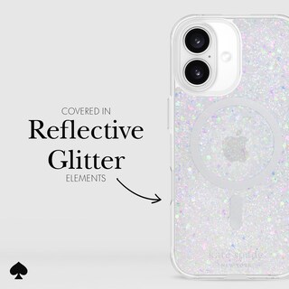 Foto 5 | Funda De Teléfono Kate Spade New York Para Iphone 16, Con Purpurina Gruesa - Venta Internacional.