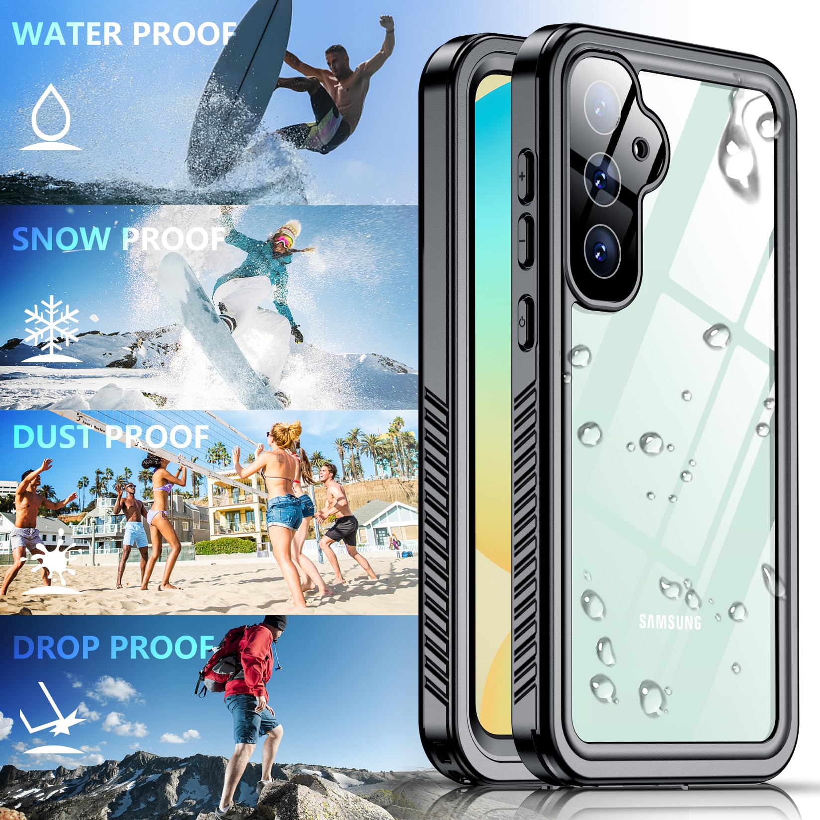 Foto 5 pulgar | Funda De Teléfono Spidercase Impermeable Para Samsung Galaxy S24 Fe - Venta Internacional.