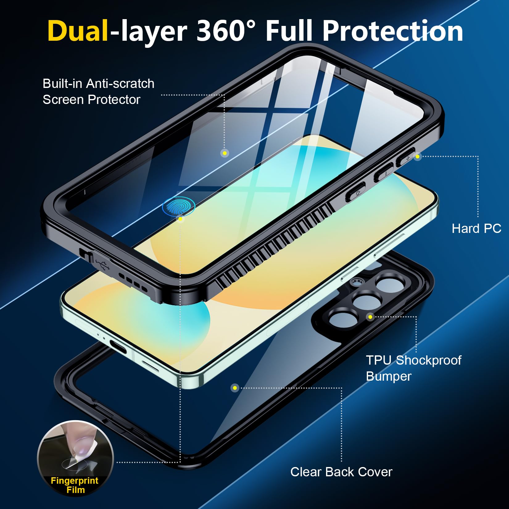 Foto 7 pulgar | Funda De Teléfono Spidercase Impermeable Para Samsung Galaxy S24 Fe - Venta Internacional.
