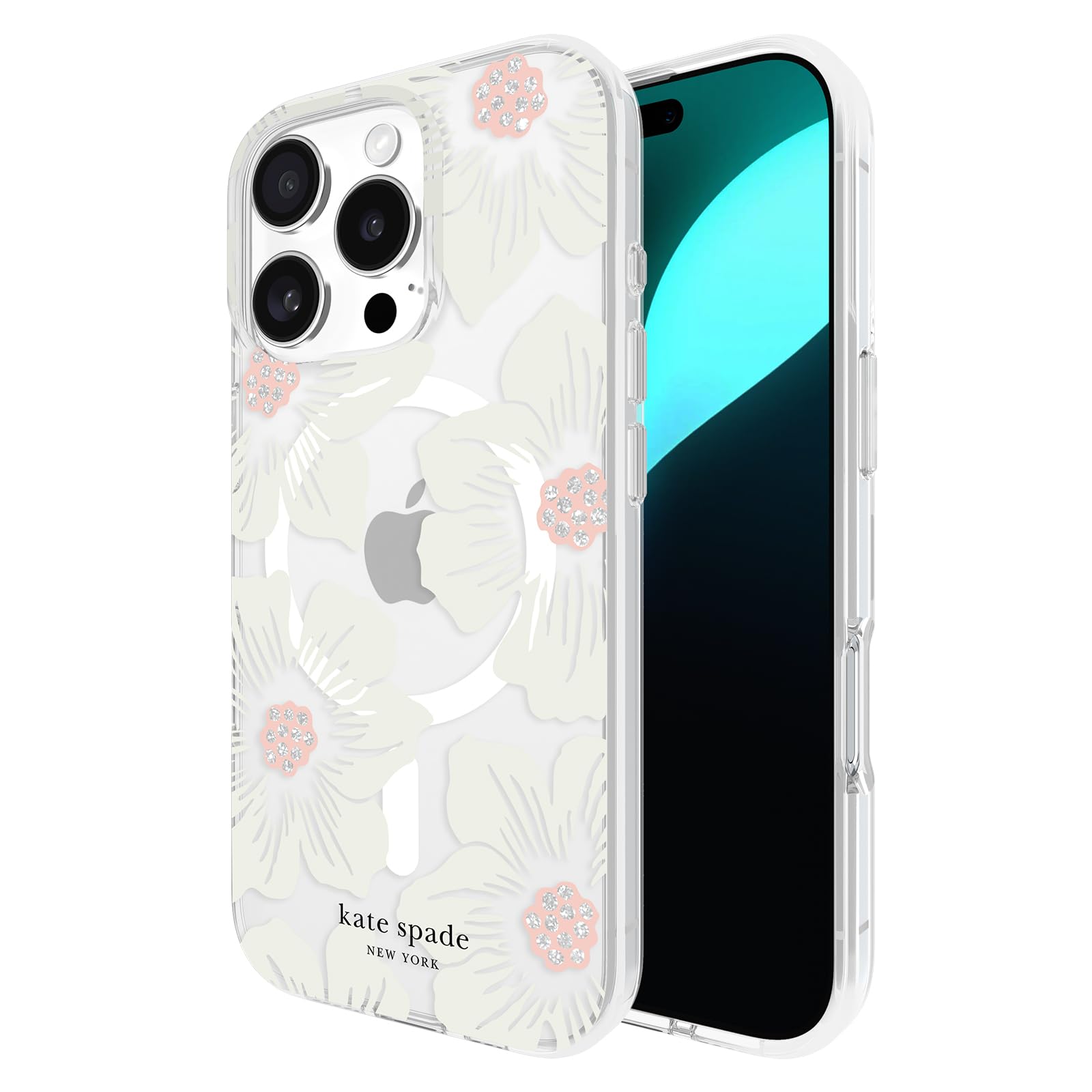 Foto 2 pulgar | Funda De Teléfono Kate Spade New York Hollyhock Cream Floral Para Iphone 16 Pro Con Magsafe - Venta Internacional.