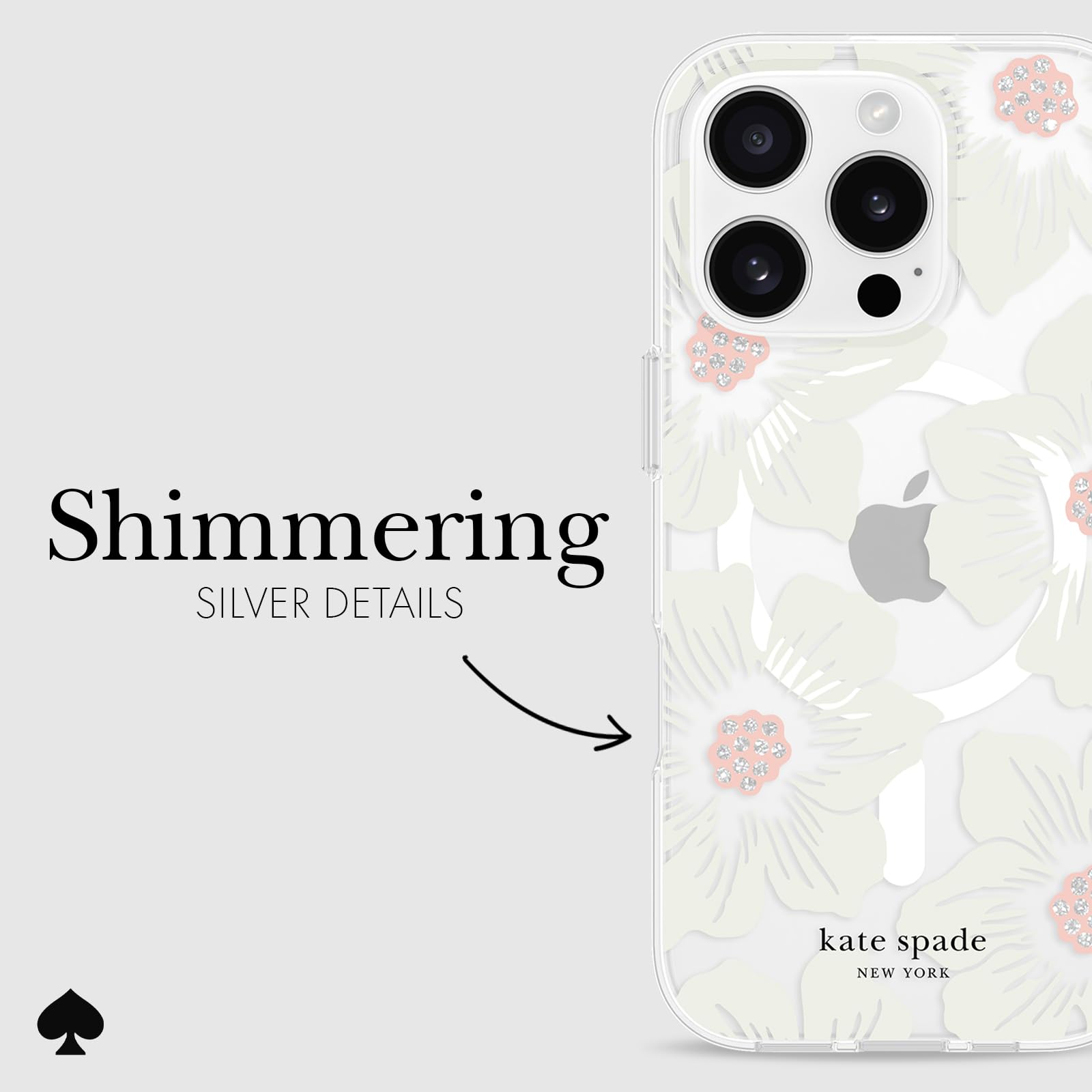 Foto 5 | Funda De Teléfono Kate Spade New York Hollyhock Cream Floral Para Iphone 16 Pro Con Magsafe - Venta Internacional.
