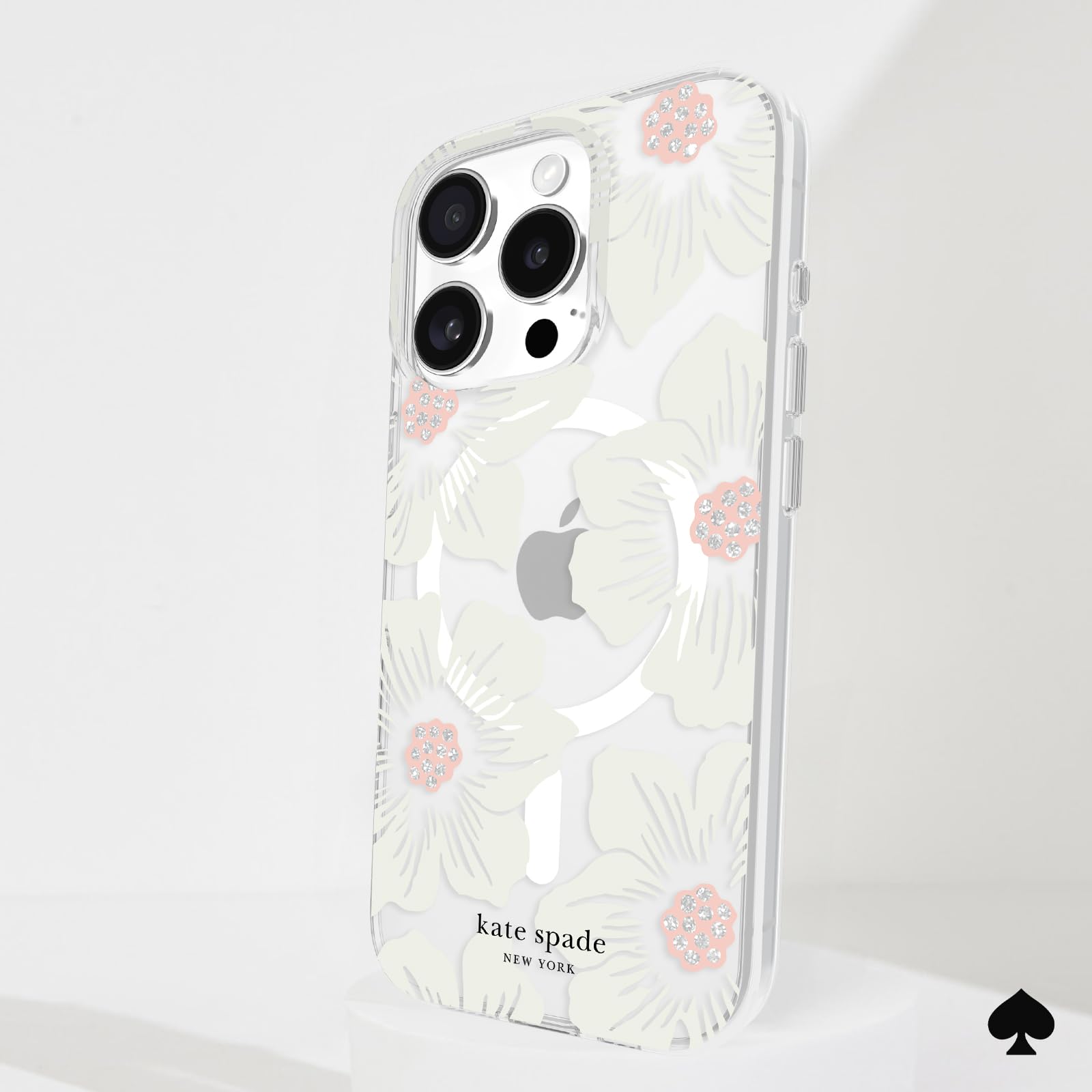 Foto 8 pulgar | Funda De Teléfono Kate Spade New York Hollyhock Cream Floral Para Iphone 16 Pro Con Magsafe - Venta Internacional.