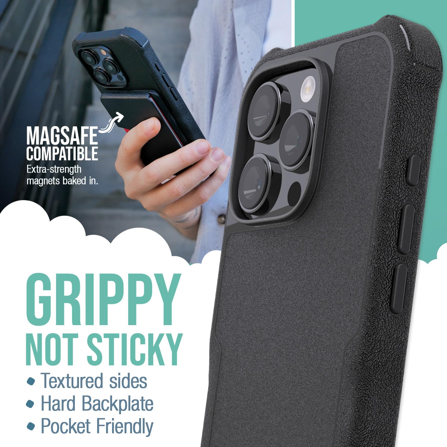 Foto 4 pulgar | Funda Magnética Protectora Smartish Gripzilla Para Iphone 16 Pro - Venta Internacional.