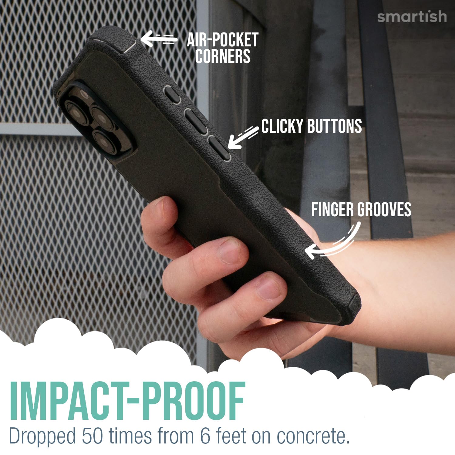 Foto 5 pulgar | Funda Magnética Protectora Smartish Gripzilla Para Iphone 16 Pro - Venta Internacional.