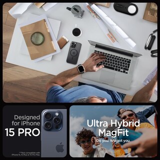Foto 2 | Funda Spigen Ultra Hybrid Magfit Para El Iphone 15 Pro (2023) - Venta Internacional.