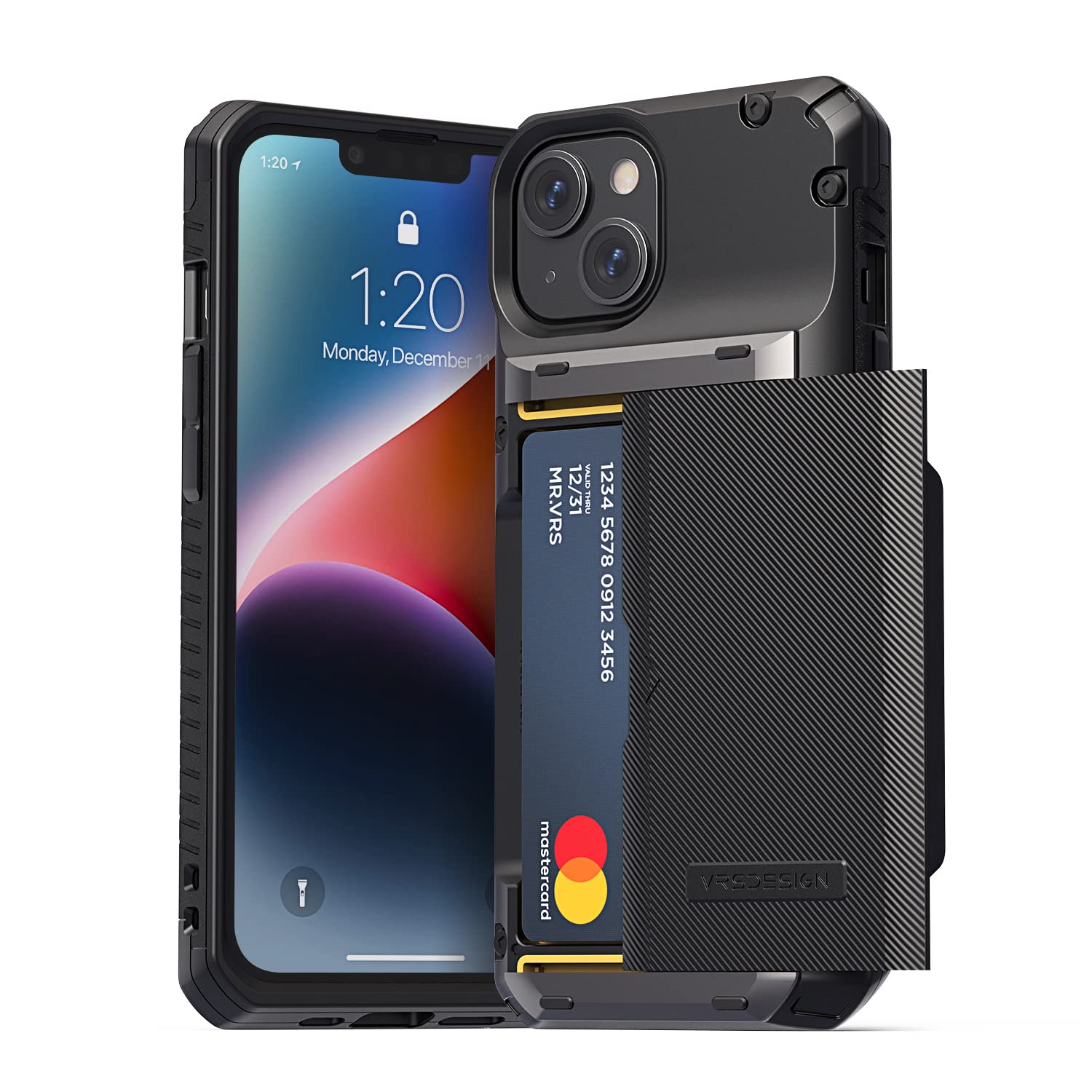 Funda De Teléfono Vrs Design Damda Glide Pro Para Iphone 14 Groove Black - Venta Internacional.