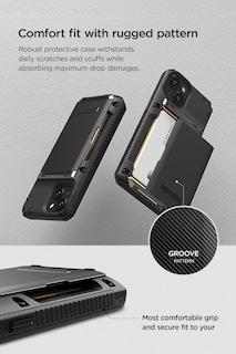 Foto 2 | Funda De Teléfono Vrs Design Damda Glide Pro Para Iphone 14 Groove Black - Venta Internacional.