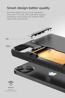 Foto 4 | Funda De Teléfono Vrs Design Damda Glide Pro Para Iphone 14 Groove Black - Venta Internacional.