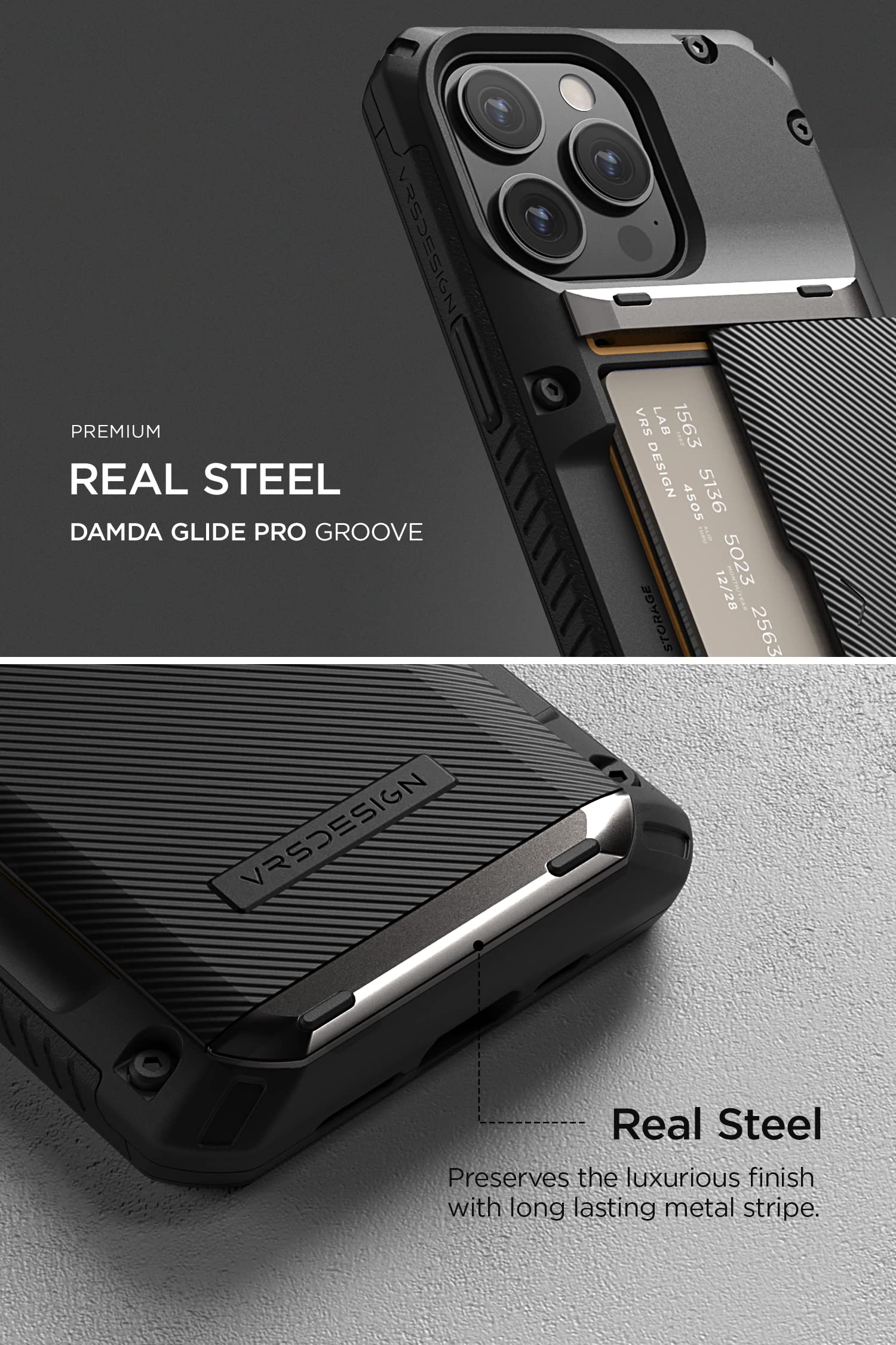 Foto 7 pulgar | Funda De Teléfono Vrs Design Damda Glide Pro Para Iphone 14 Groove Black - Venta Internacional.