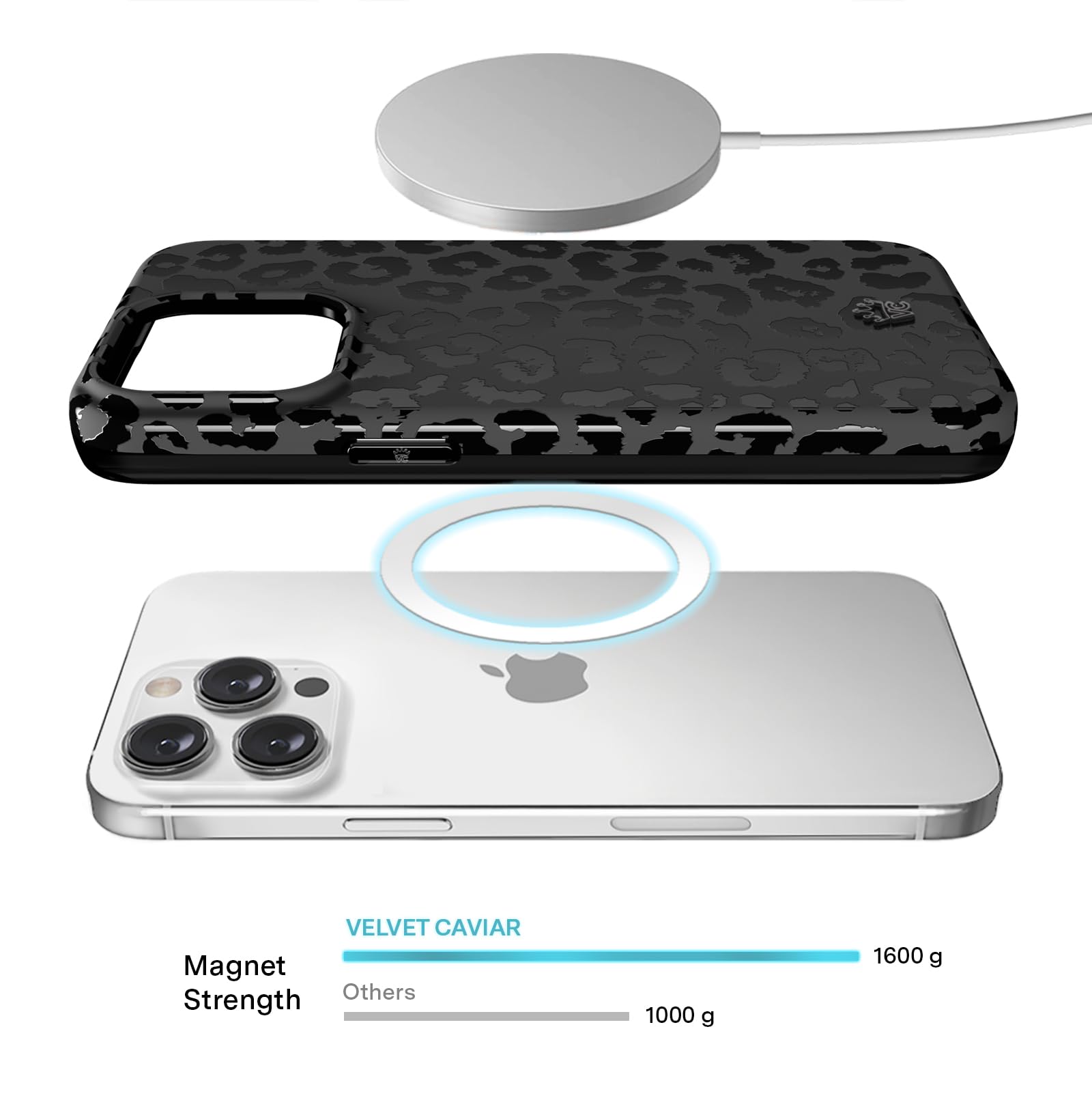 Foto 4 pulgar | Funda De Terciopelo Con Estampado De Leopardo Y Guepardo Negro Para Iphone 15 Pro Max - Venta Internacional.