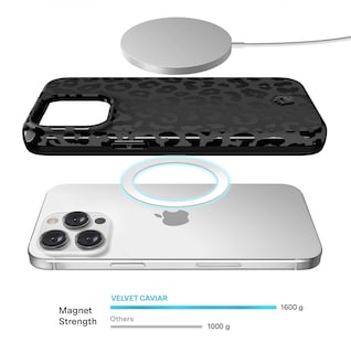 Foto 3 | Funda De Terciopelo Con Estampado De Leopardo Y Guepardo Negro Para Iphone 15 Pro Max - Venta Internacional.
