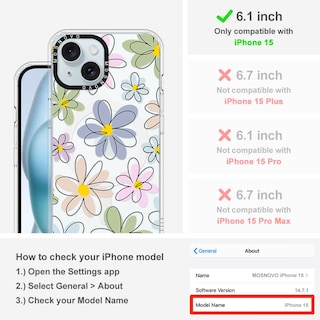 Foto 2 | Funda De Teléfono Mosnovo Compatible Con Iphone 15 Con Magsafe - Venta Internacional.