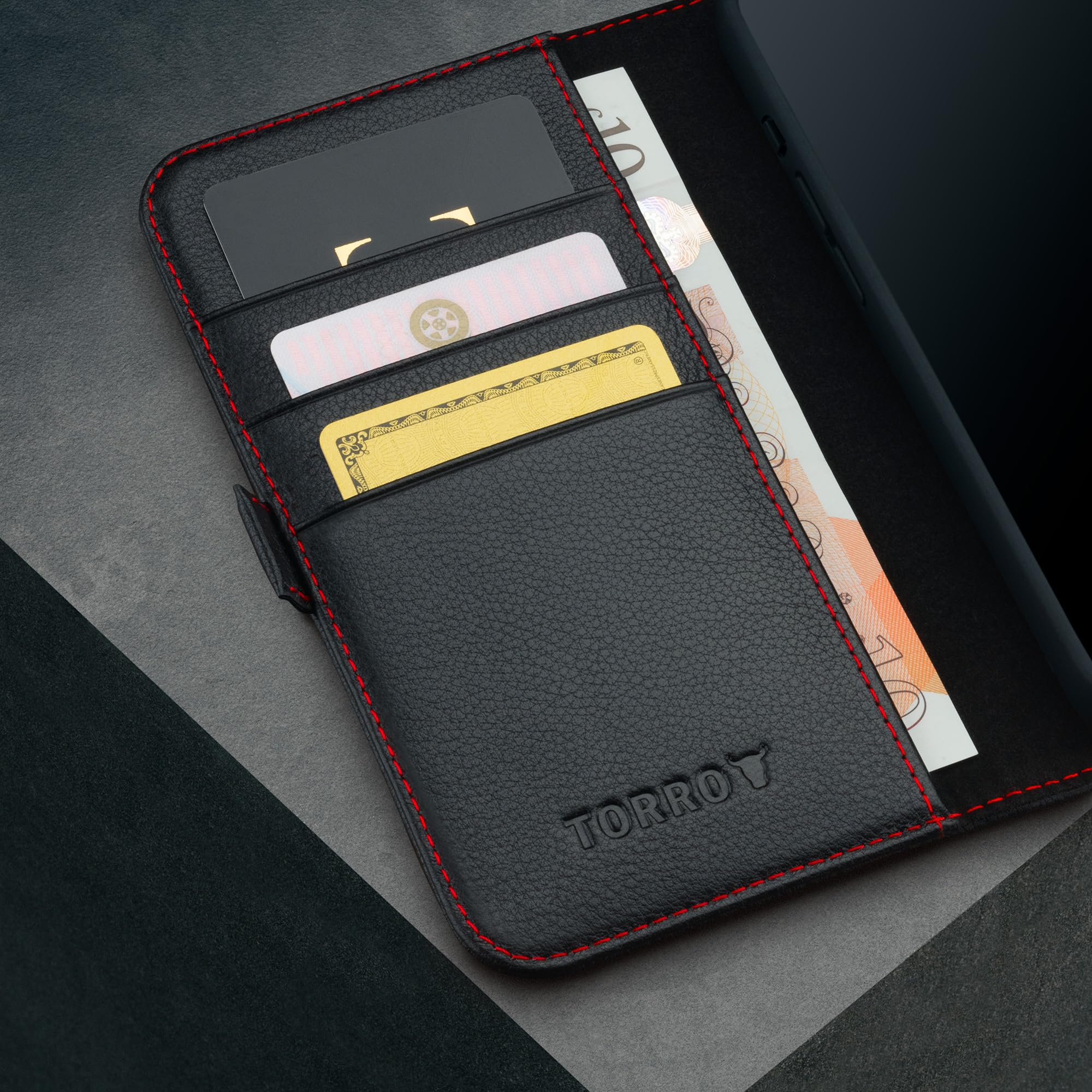 Foto 5 pulgar | Funda Torro Premium De Piel Tipo Cartera Para Iphone 16 Pro De 6.3 Pulgadas - Venta Internacional.