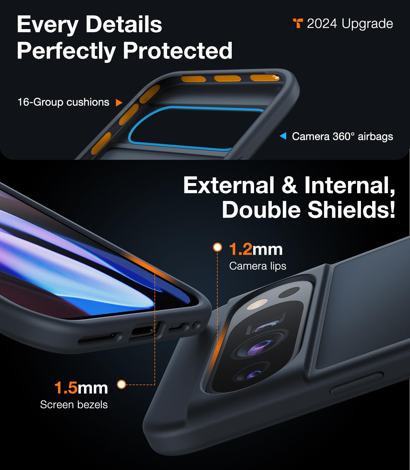 Foto 5 pulgar | Funda De Teléfono Torras A Prueba De Golpes Para Google Pixel 9/9 Pro Black - Venta Internacional.