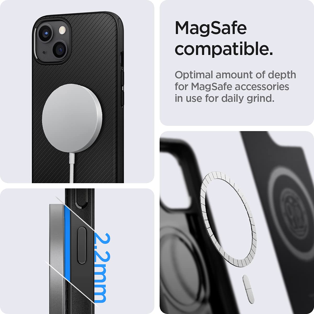 Foto 4 pulgar | Funda Para Iphone 13 Spigen Mag Armor Magfit Con Magsafe Negro Mate - Venta Internacional.