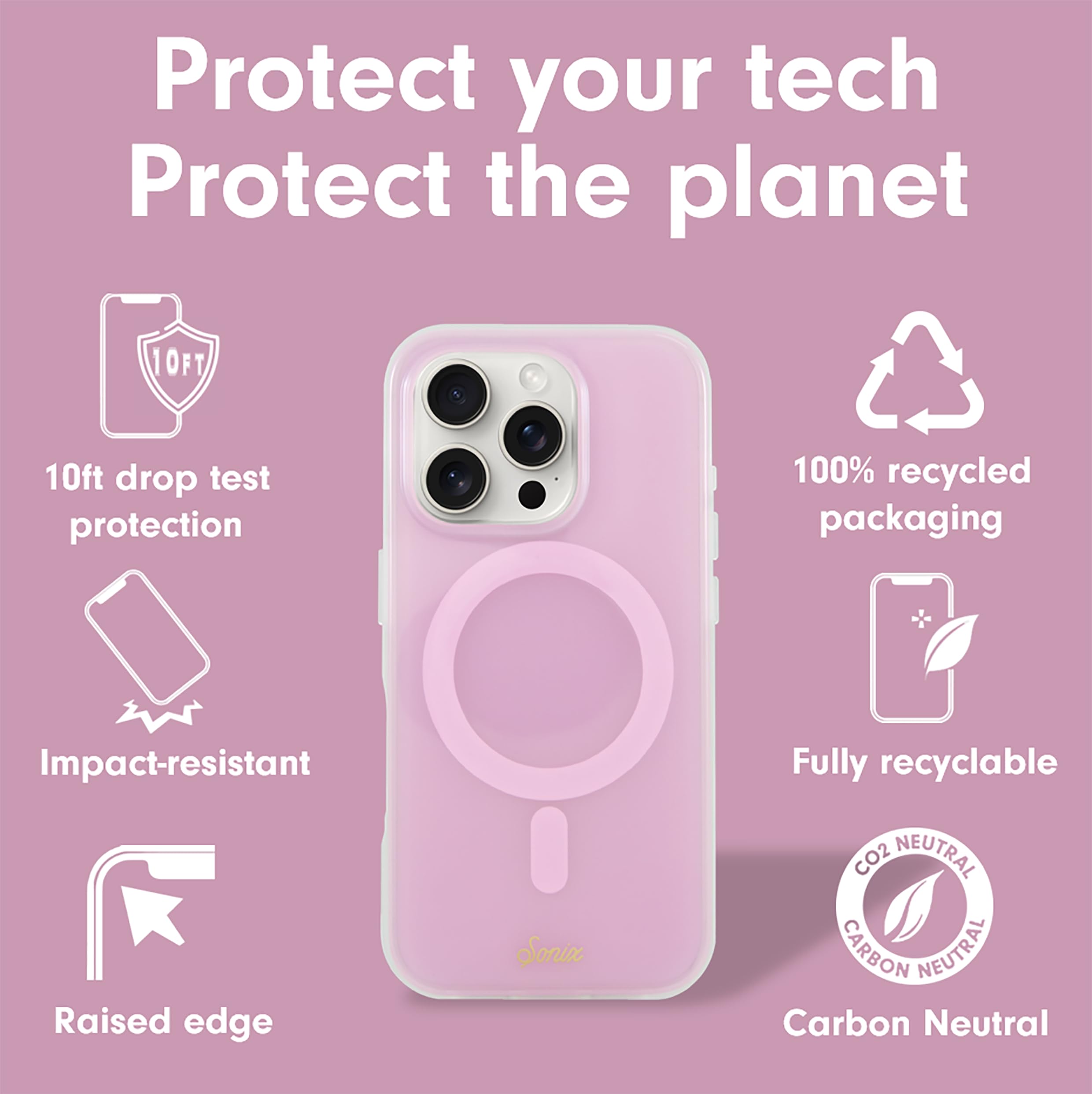 Foto 5 pulgar | Funda De Teléfono Sonix Para Iphone 16 Pro Max Con Magsafe Jelly Pink - Venta Internacional.