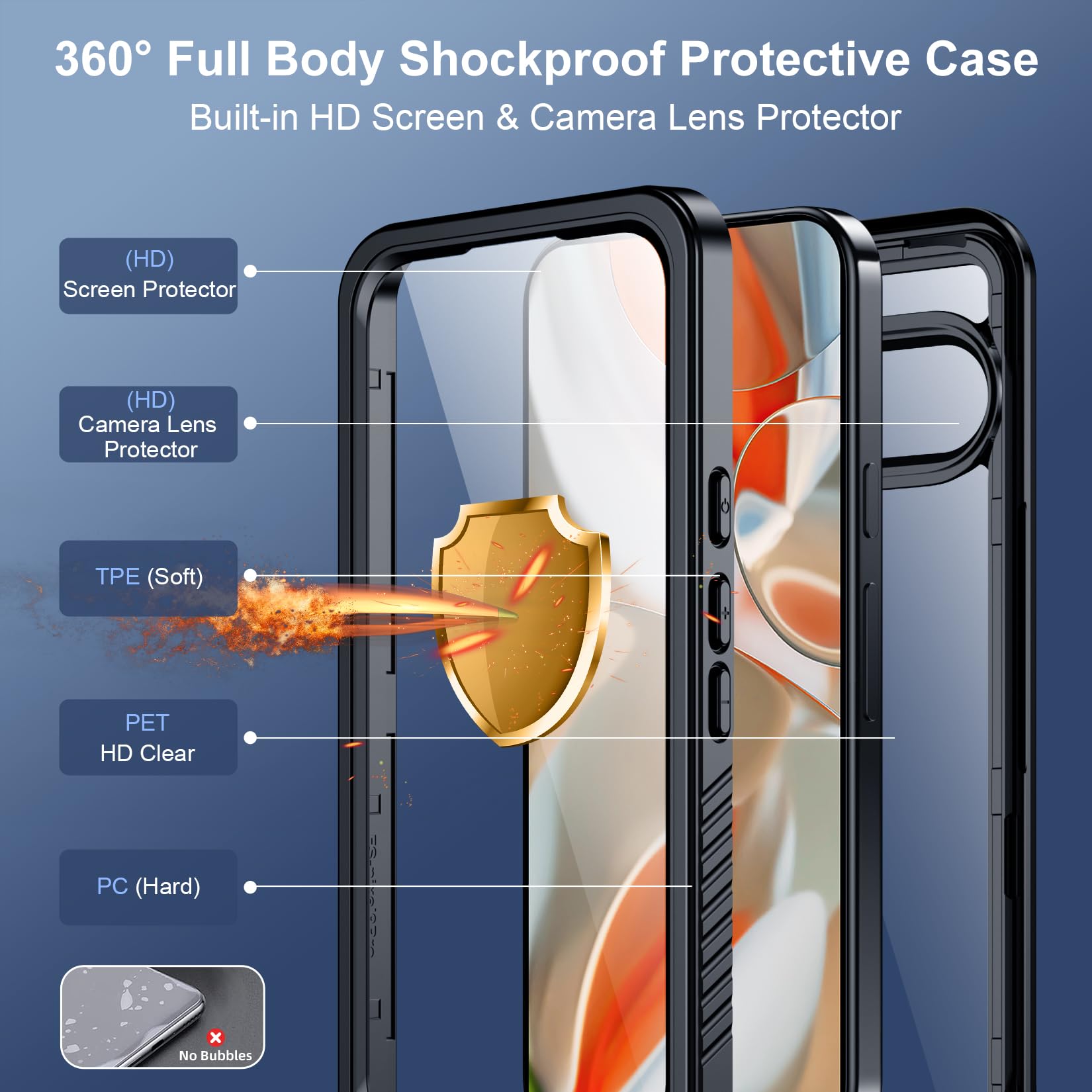 Foto 5 pulgar | Funda Impermeable Spidercase Para Google Pixel 9 Pro Xl Negra - Venta Internacional.