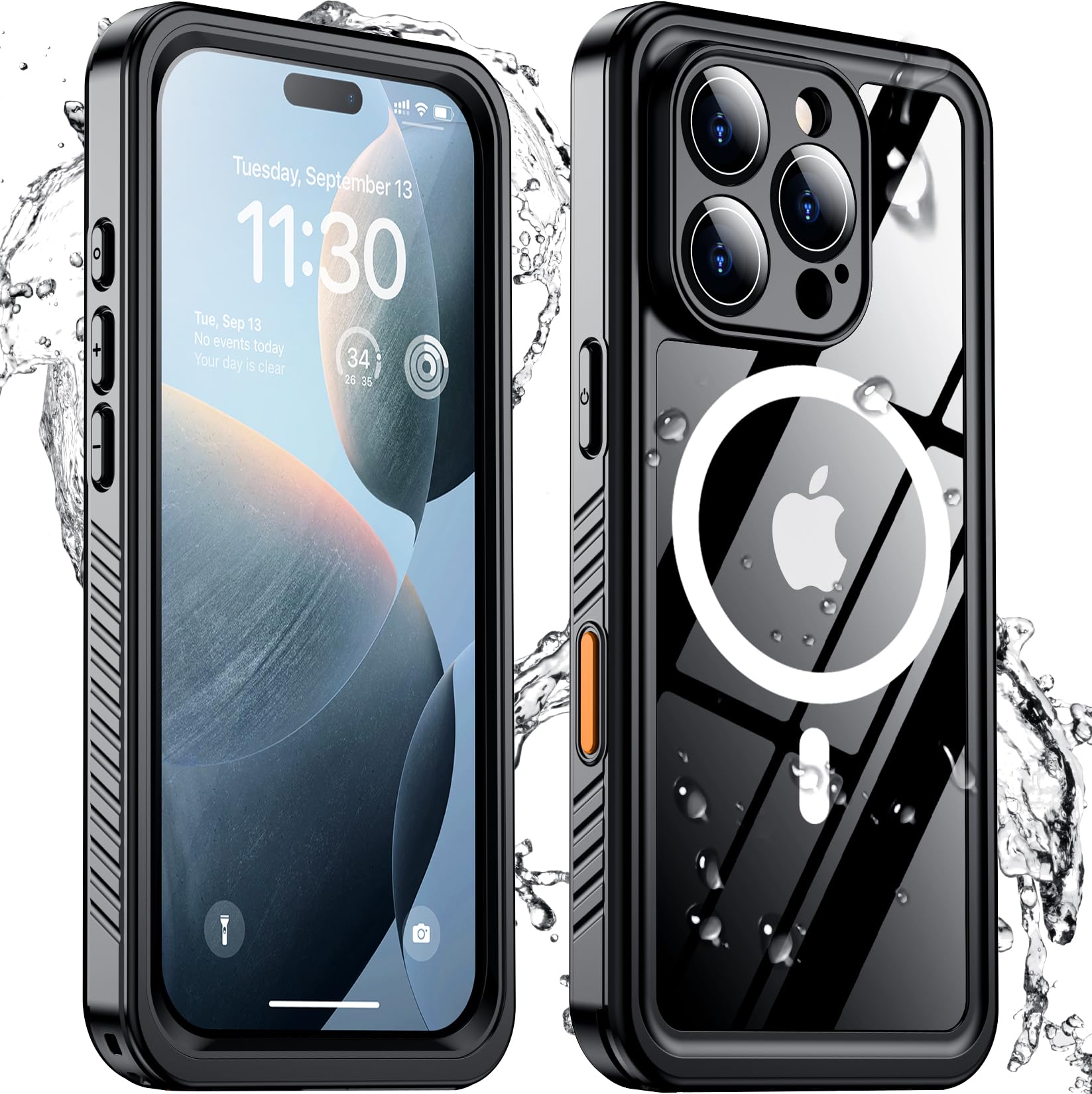 Foto 2 pulgar | Funda De Teléfono Temdan Magnética Impermeable Para Iphone 16 Pro De 6.3 Pulgadas - Venta Internacional.