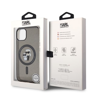 Foto 8 | Funda Karl Tpu Brillos K&c Para Iphone 13 - Negro