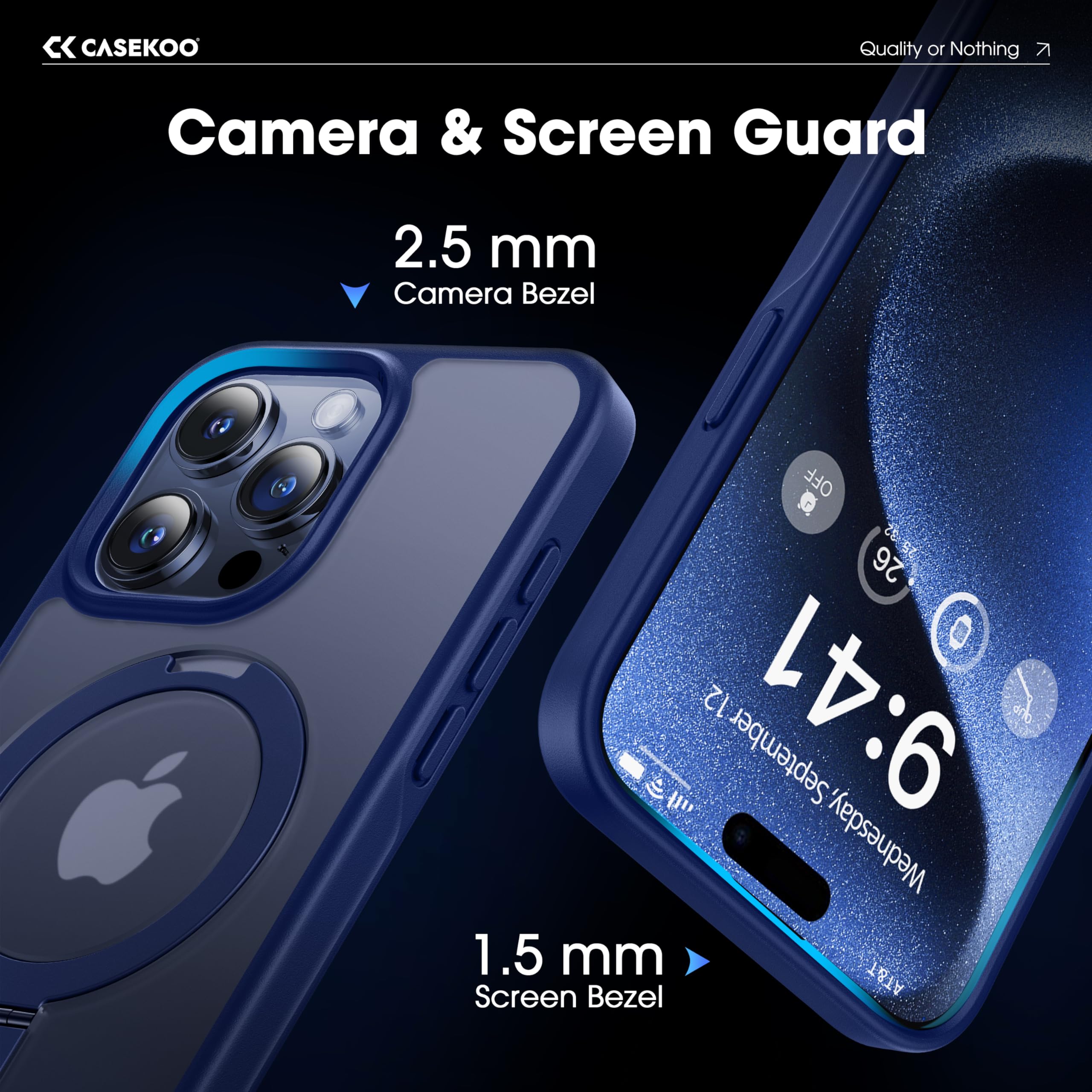 Foto 7 pulgar | Funda De Teléfono Casekoo Diseñada Para Iphone 15 Pro Max Blue - Venta Internacional.