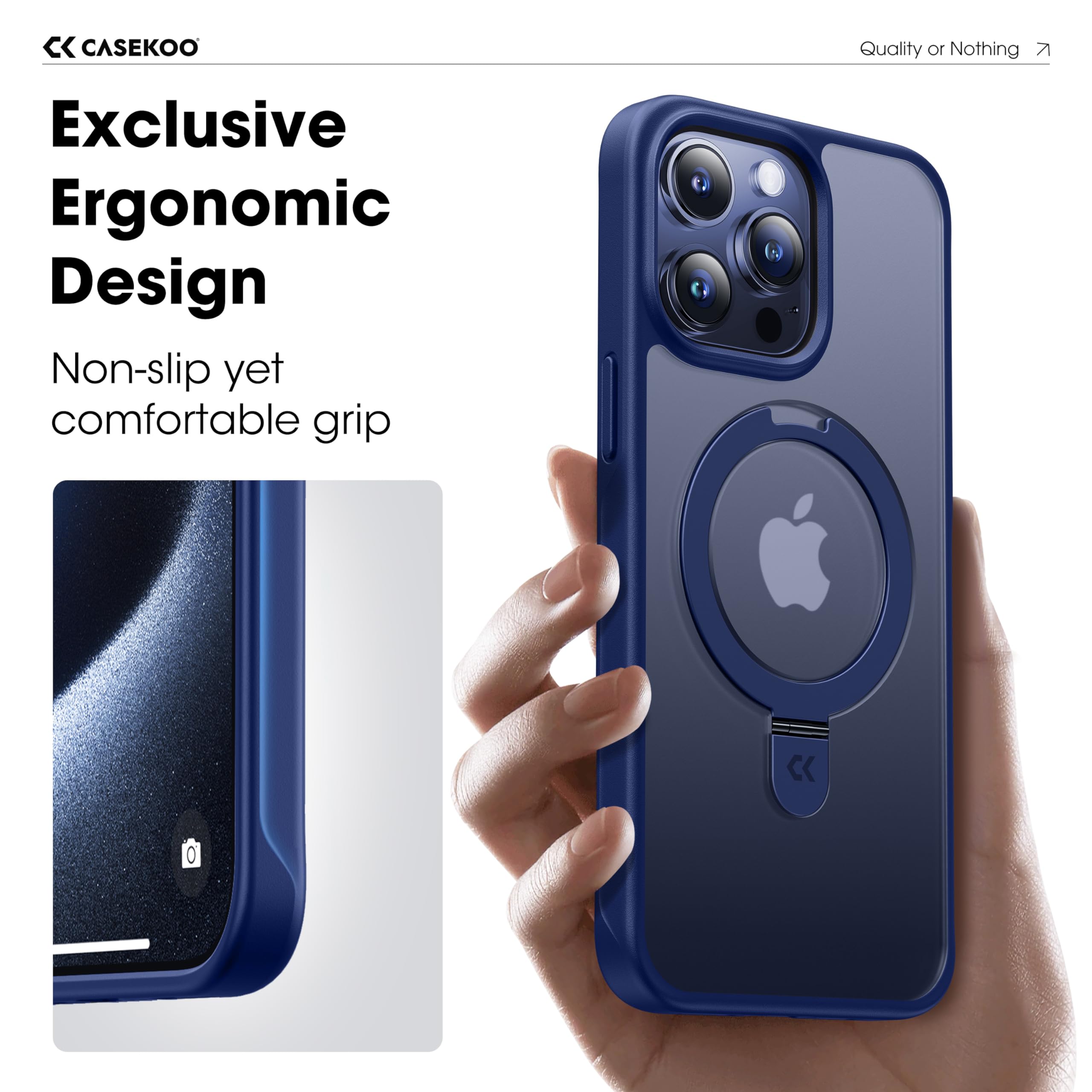 Foto 8 pulgar | Funda De Teléfono Casekoo Diseñada Para Iphone 15 Pro Max Blue - Venta Internacional.