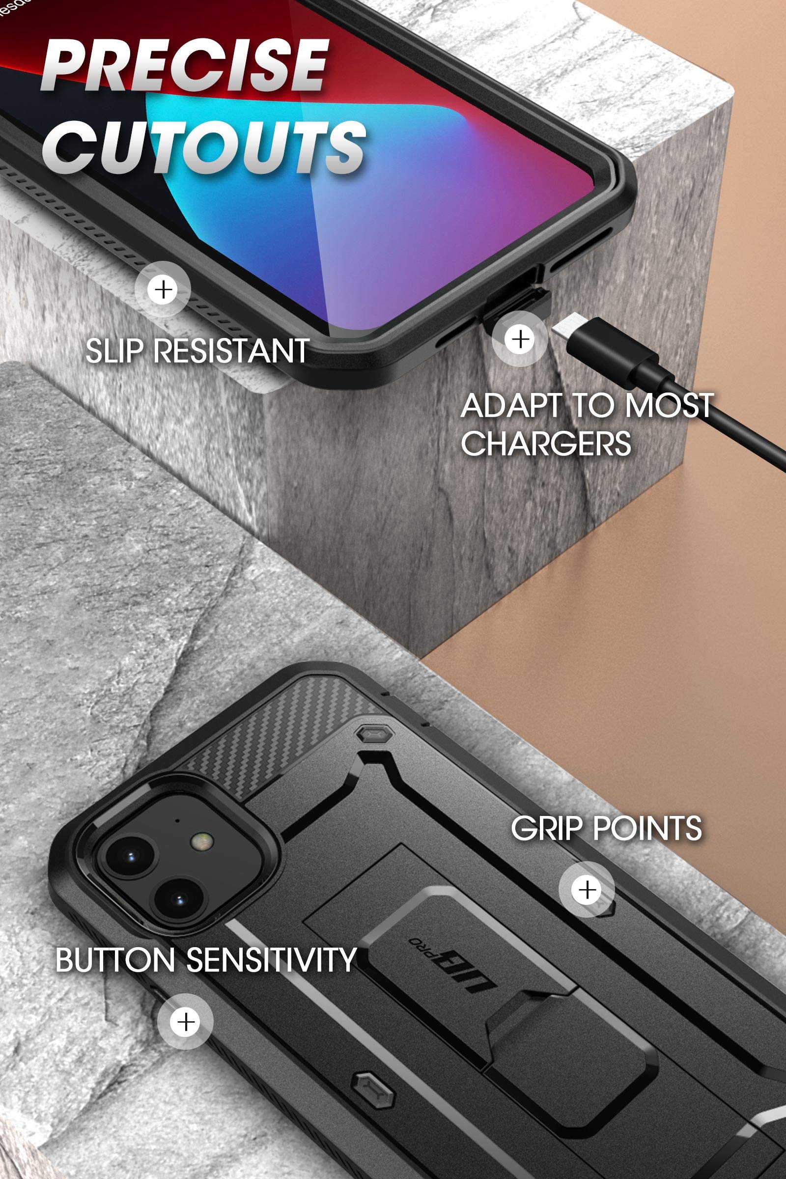 Foto 7 pulgar | Funda De Teléfono Supcase Unicorn Beetle Pro Para Iphone 12/12 Pro - Venta Internacional.