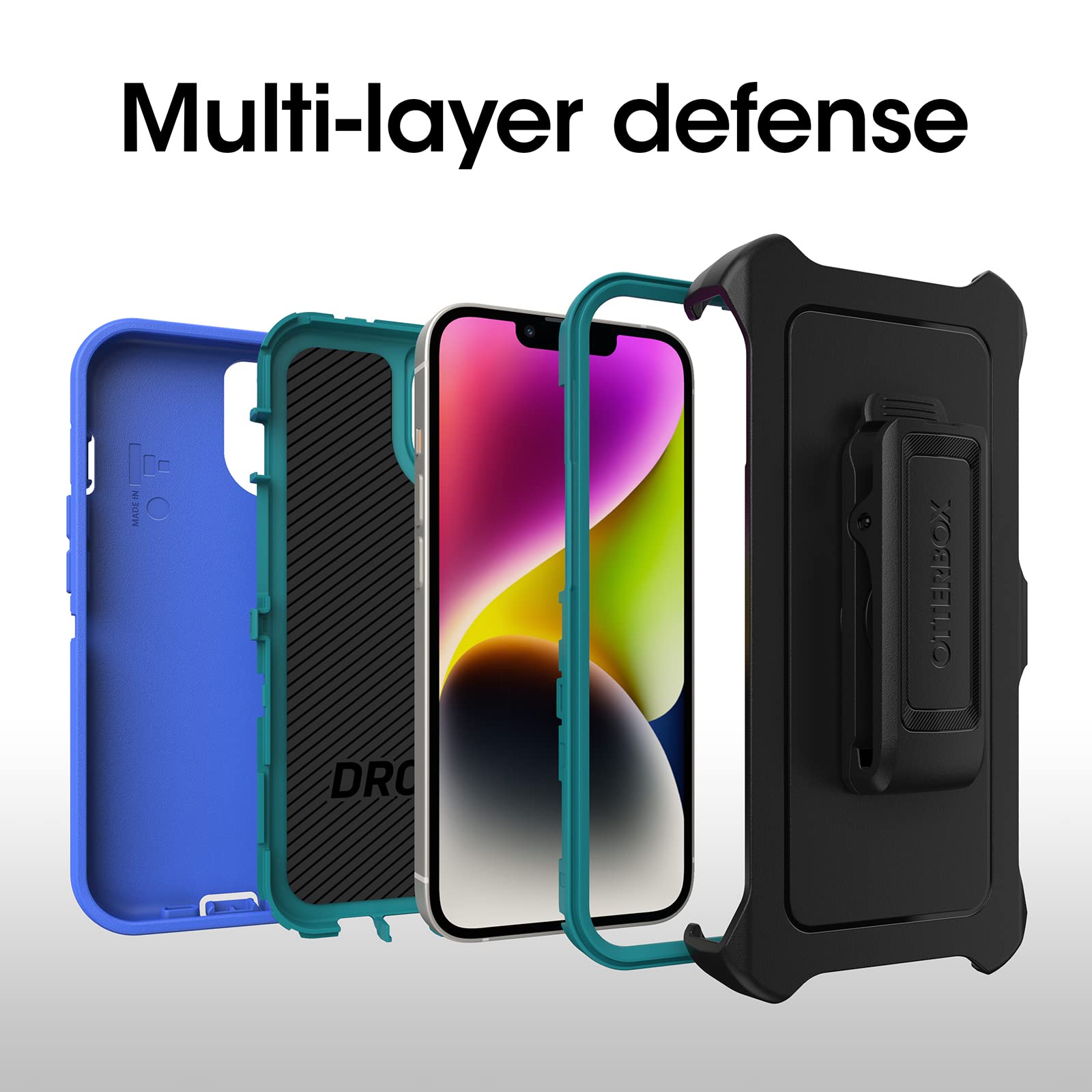 Foto 5 pulgar | Funda Otterbox Defender Series Rain Check Para Iphone 14 Plus - Venta Internacional.