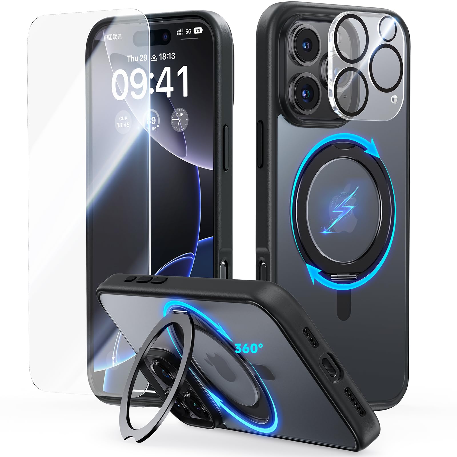 Foto 2 pulgar | Funda De Teléfono Jueshituo 3 En 1 Para Iphone 16 Pro Max Con Accesorios - Venta Internacional.