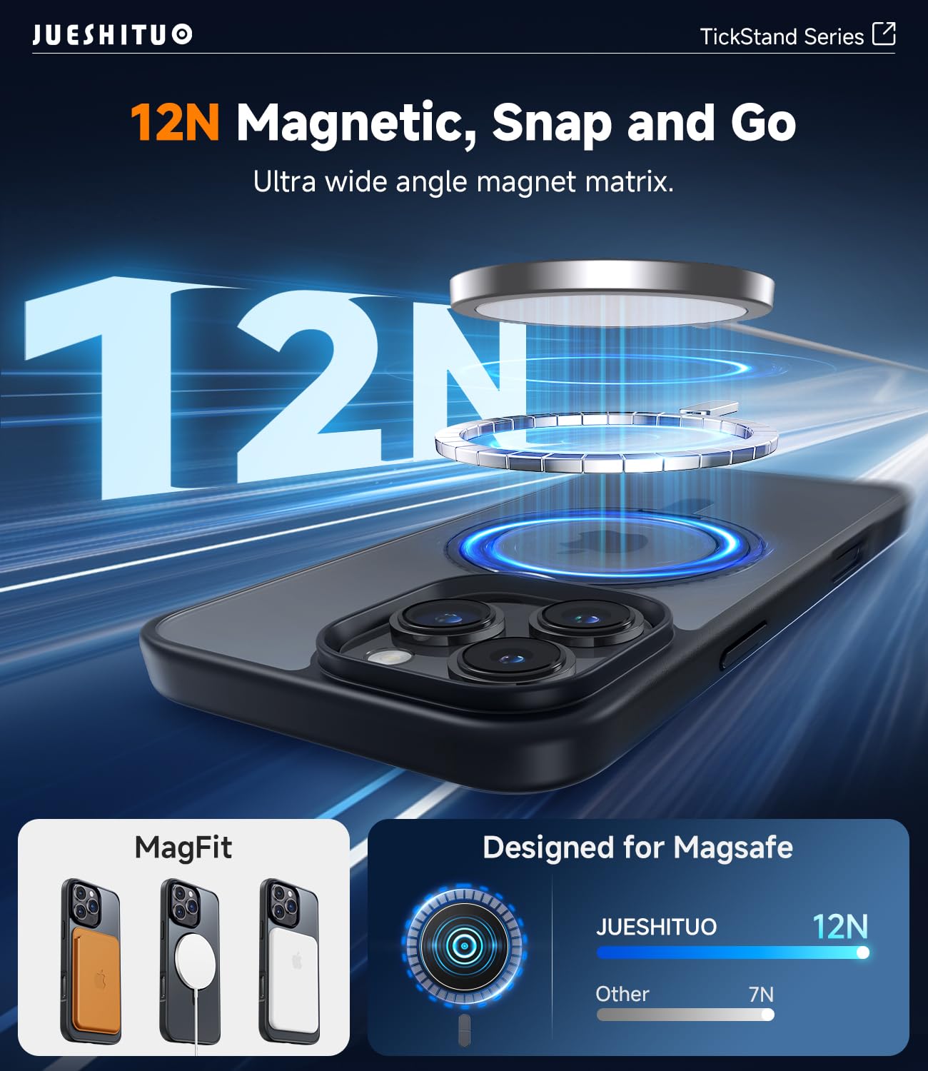 Foto 5 pulgar | Funda De Teléfono Jueshituo 3 En 1 Para Iphone 16 Pro Max Con Accesorios - Venta Internacional.