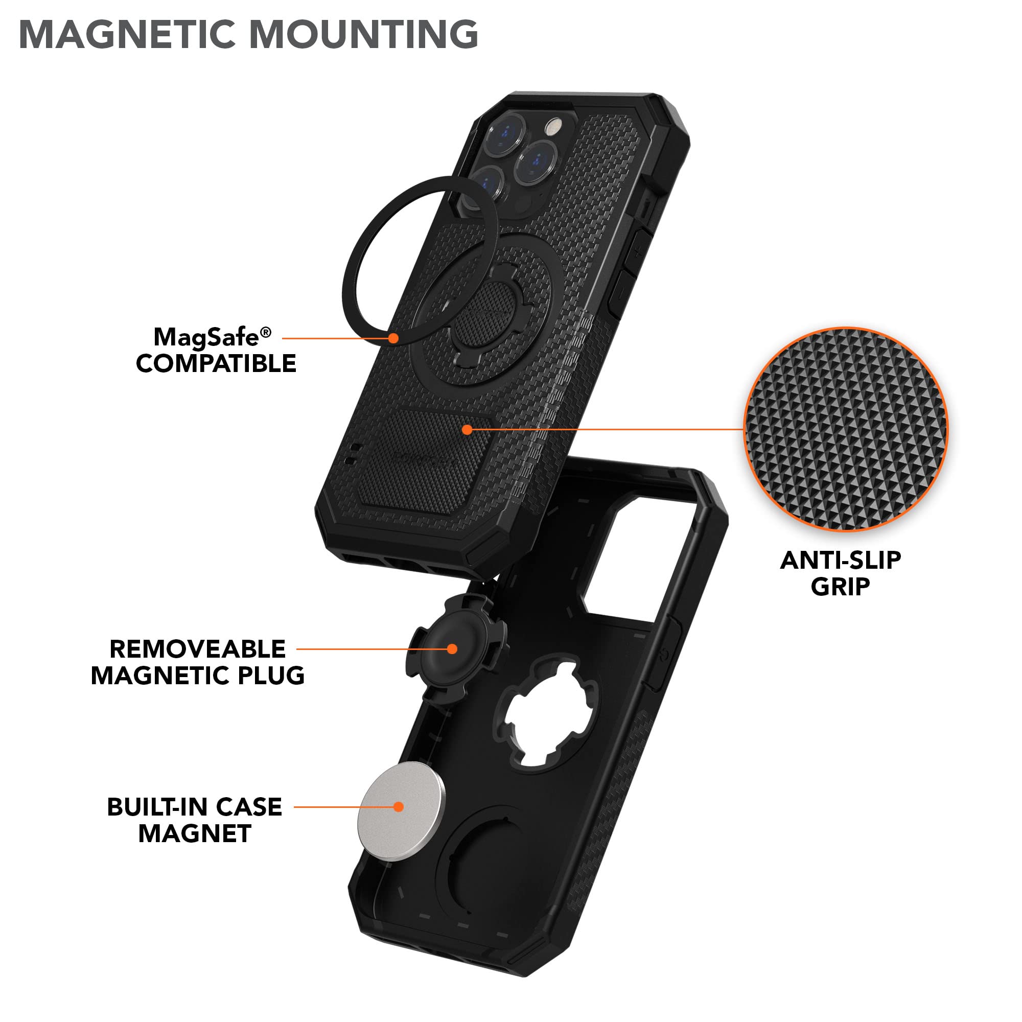Foto 6 pulgar | Funda De Teléfono Rokform Rugged Series Para Iphone 13 Pro, Color Negro - Venta Internacional.
