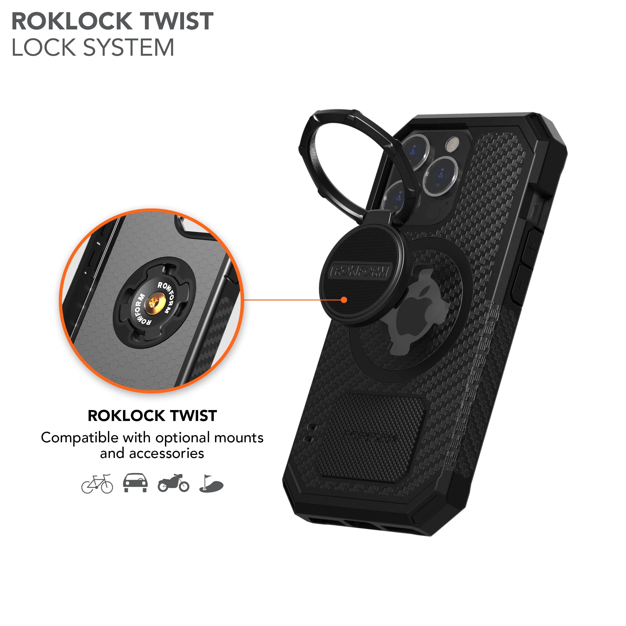 Foto 8 pulgar | Funda De Teléfono Rokform Rugged Series Para Iphone 13 Pro, Color Negro - Venta Internacional.