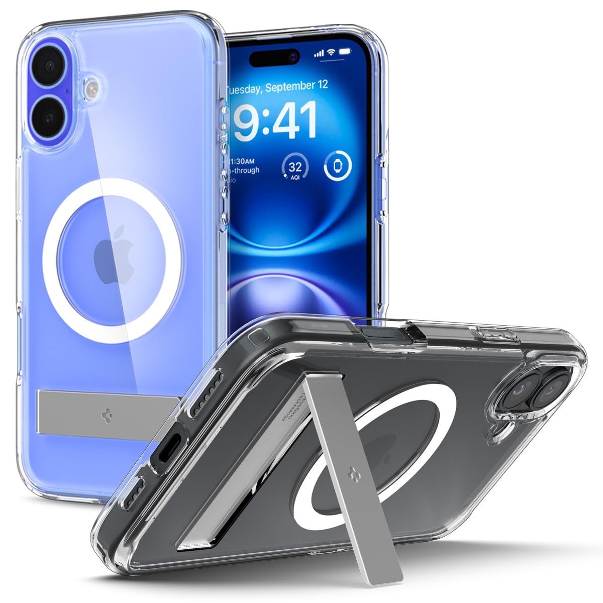 Foto 2 pulgar | Funda Spigen Ultra Hybrid S Magfit Para Iphone 16 Con Soporte - Venta Internacional.