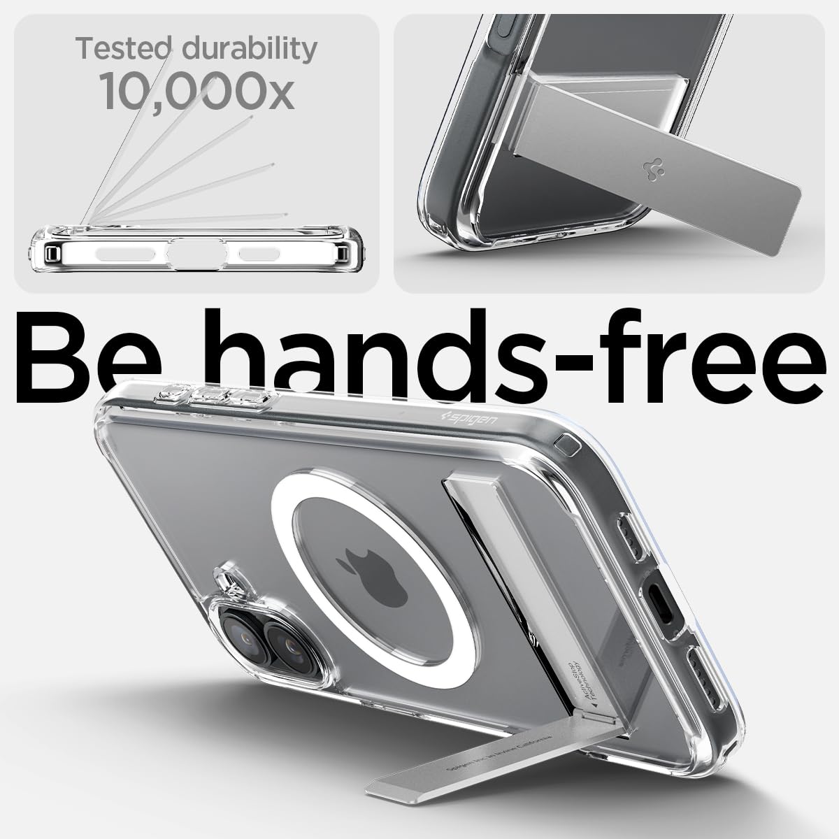 Foto 4 pulgar | Funda Spigen Ultra Hybrid S Magfit Para Iphone 16 Con Soporte - Venta Internacional.