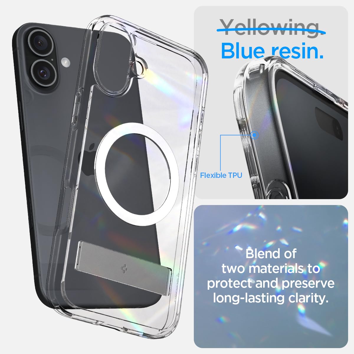 Foto 5 pulgar | Funda Spigen Ultra Hybrid S Magfit Para Iphone 16 Con Soporte - Venta Internacional.