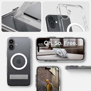 Foto 7 | Funda Spigen Ultra Hybrid S Magfit Para Iphone 16 Con Soporte - Venta Internacional.