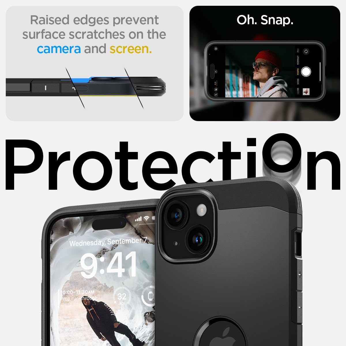 Foto 7 pulgar | Funda Spigen Tough Armor Magfit Para Iphone 15 Negra - Venta Internacional.