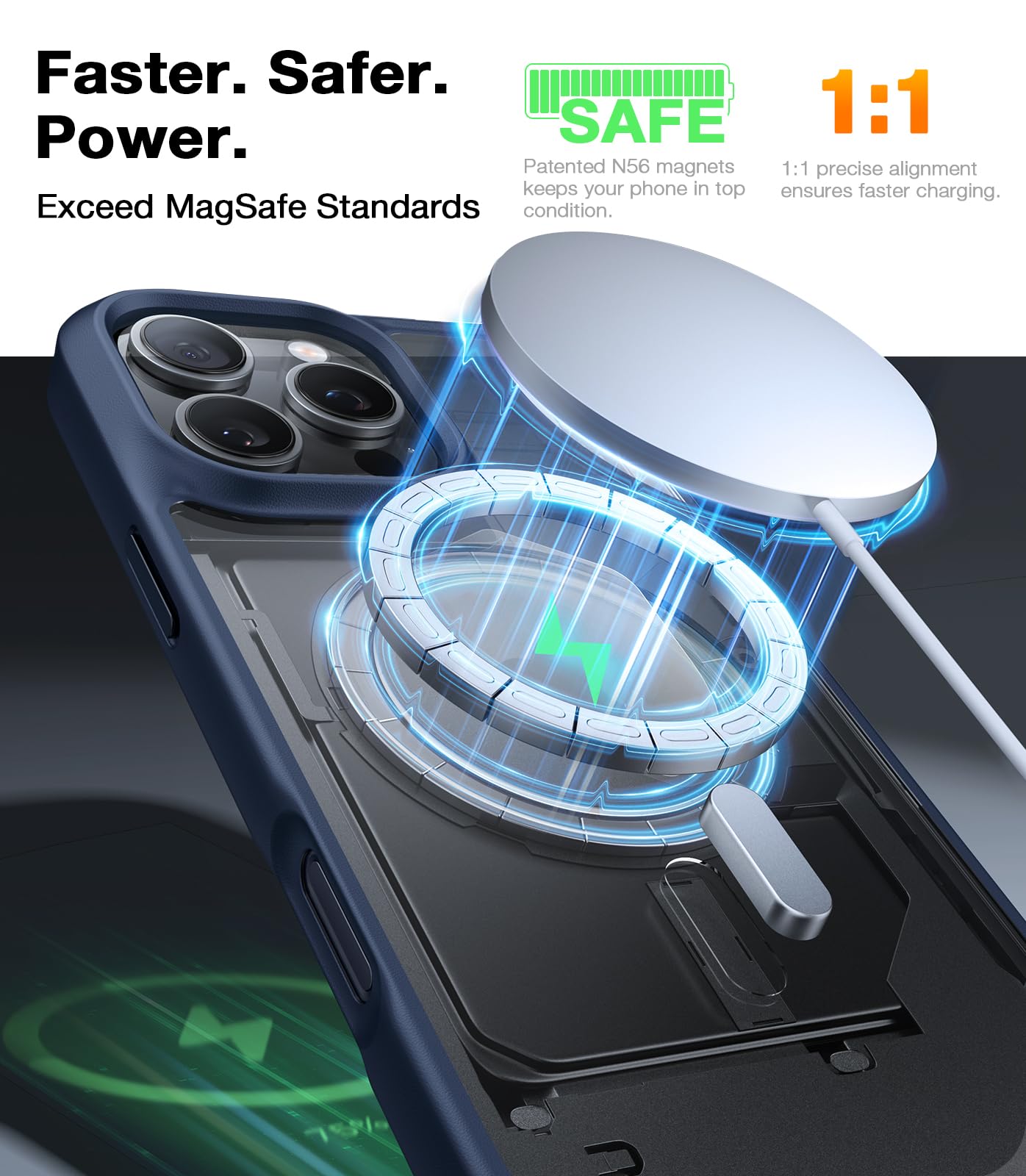 Foto 3 pulgar | Funda De Teléfono Torras Stronger Magnética A Prueba De Golpes Para Iphone 16 Pro - Venta Internacional.